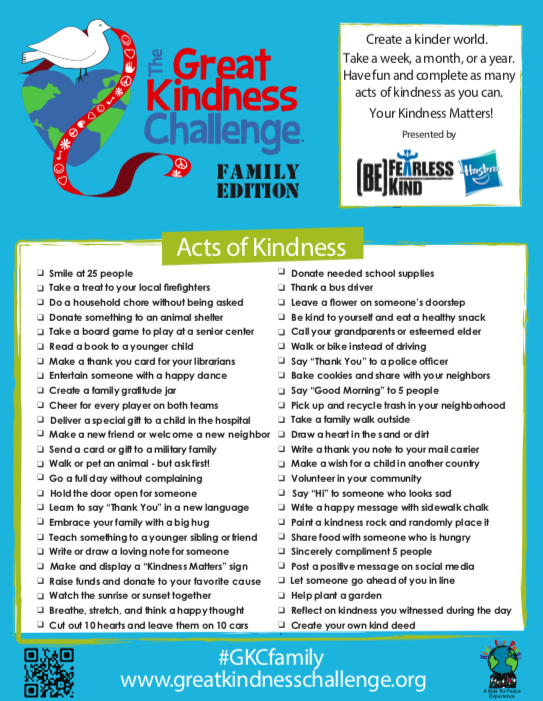 The Great Kindness Challenge Family Edition